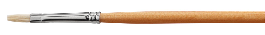 Grundierpinsel (extra weiße Borsten) - Flache, ovale Zwinge No .4
